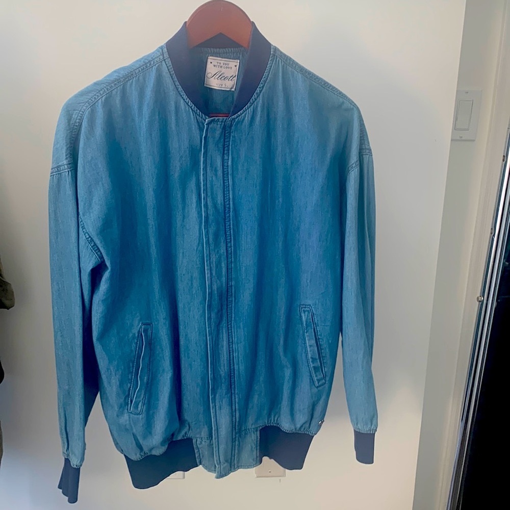 Womens Alcott Chambray Denim Bomber